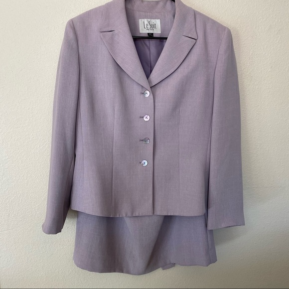 LE SUIT - Lavender Skirt Suit - Picture 2 of 10